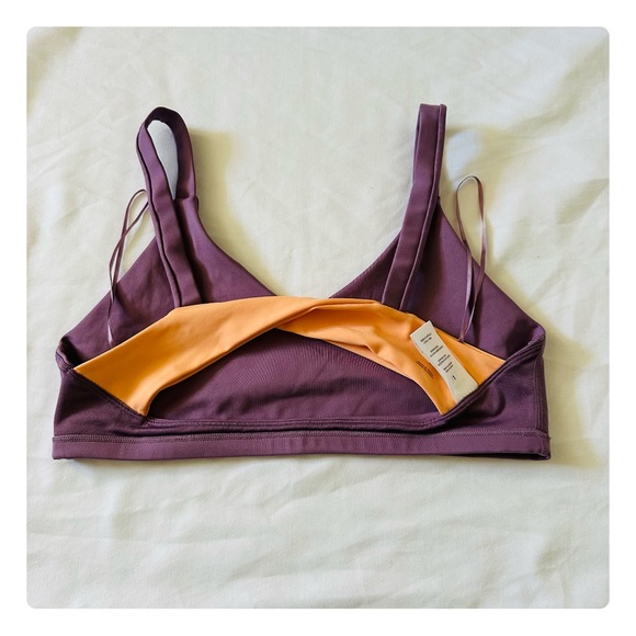 ★ Wildfox Karma Twist Back Sports Bra - Grapeade/LightIrange ★ - Picture 15 of 17